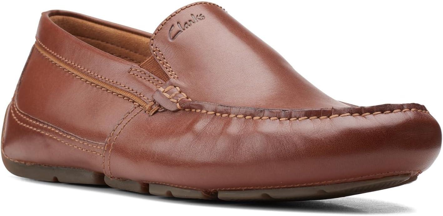 imageClarks Mens Markman PlainDriving Style LoaferDark Tan Leather