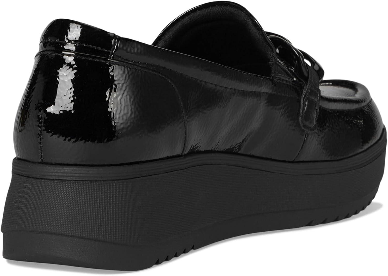 imageClarks Womens Zylah May LoaferBlack Crinkle Patent