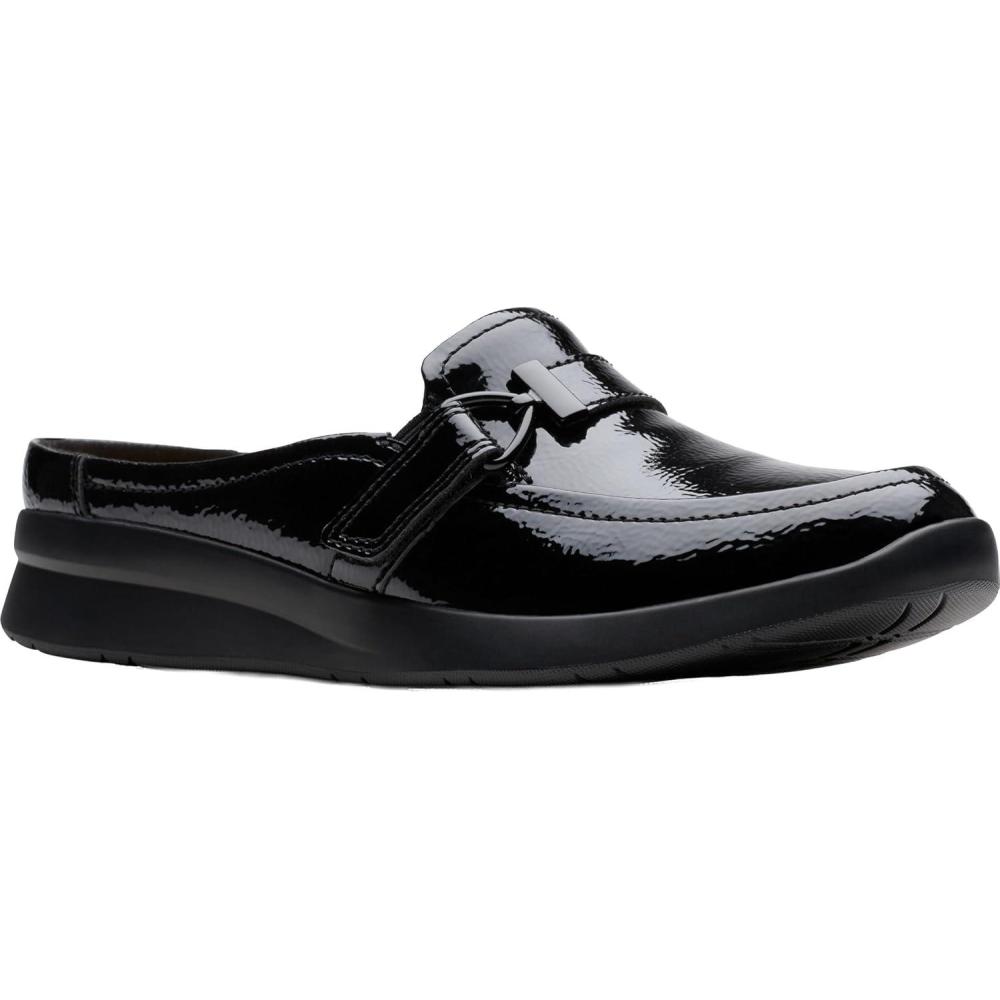 imageClarks Womens Ellowyn AmeliaBlack Crinkle Patent Synthetic