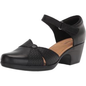 Clarks Women’s Emily Rae Pumps(Black Leather)