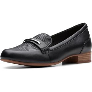 Clarks Women’s Juliet Aster Loafers(Black Leather)