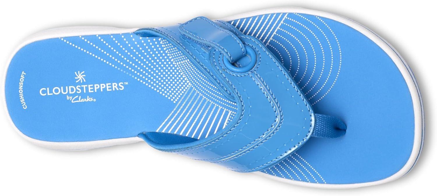 imageClarks Womens Breeze Reyna Cloudsteppers FlipFlopBright Blue