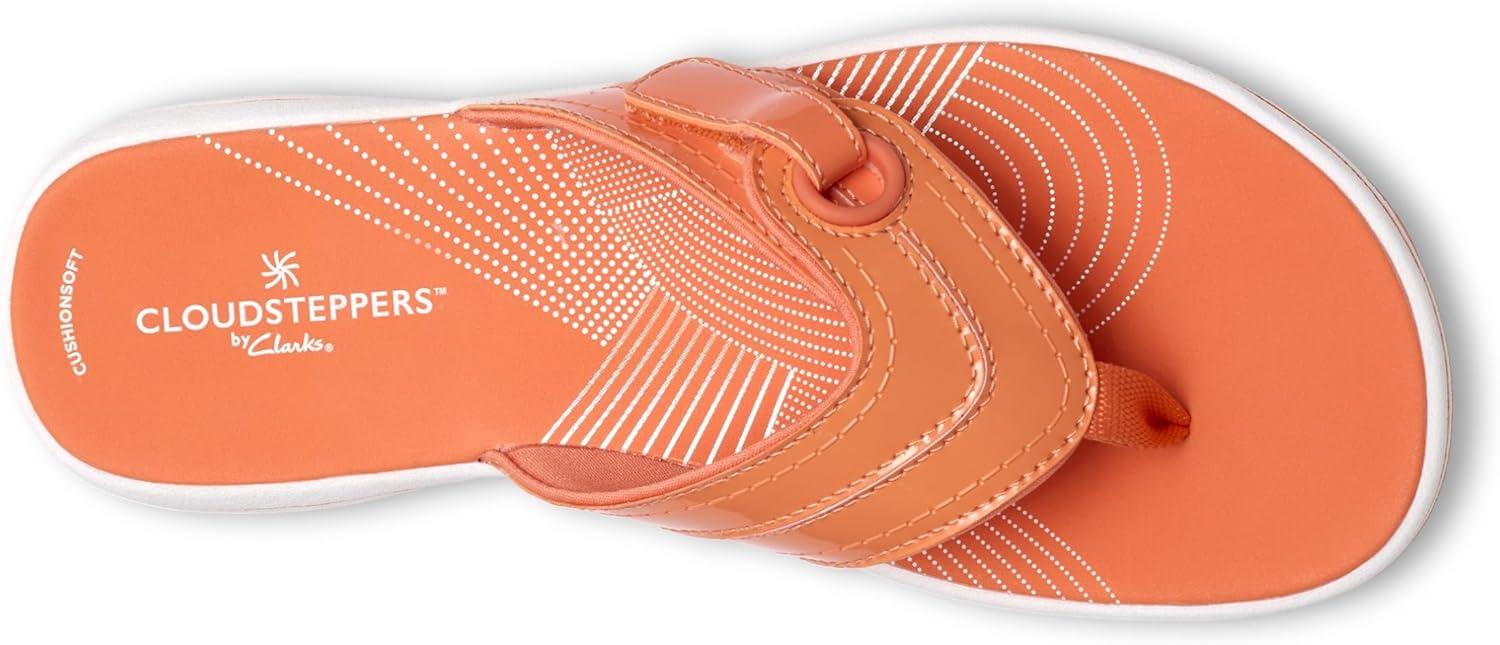 imageClarks Womens Breeze Reyna Cloudsteppers FlipFlopOrange