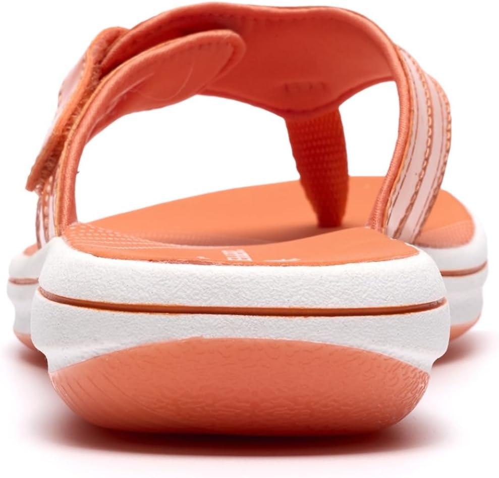 imageClarks Womens Breeze Reyna Cloudsteppers FlipFlopOrange