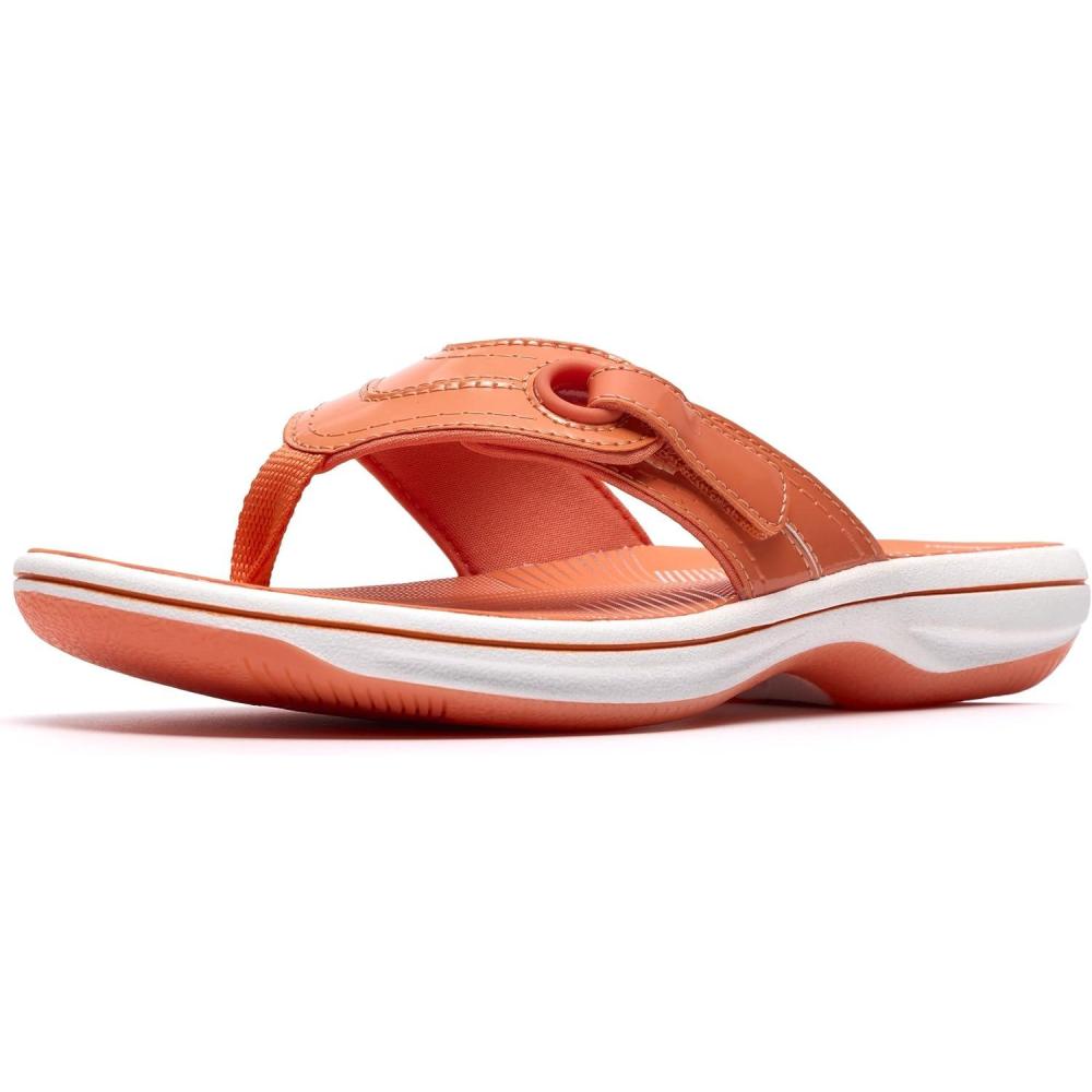 imageClarks Womens Breeze Reyna Cloudsteppers FlipFlopOrange