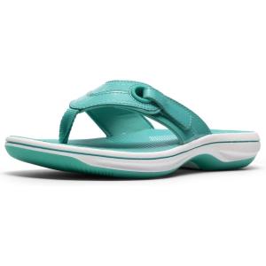 Clarks Women’s Breeze Reyna Cloudsteppers Flip-Flop(Jade)