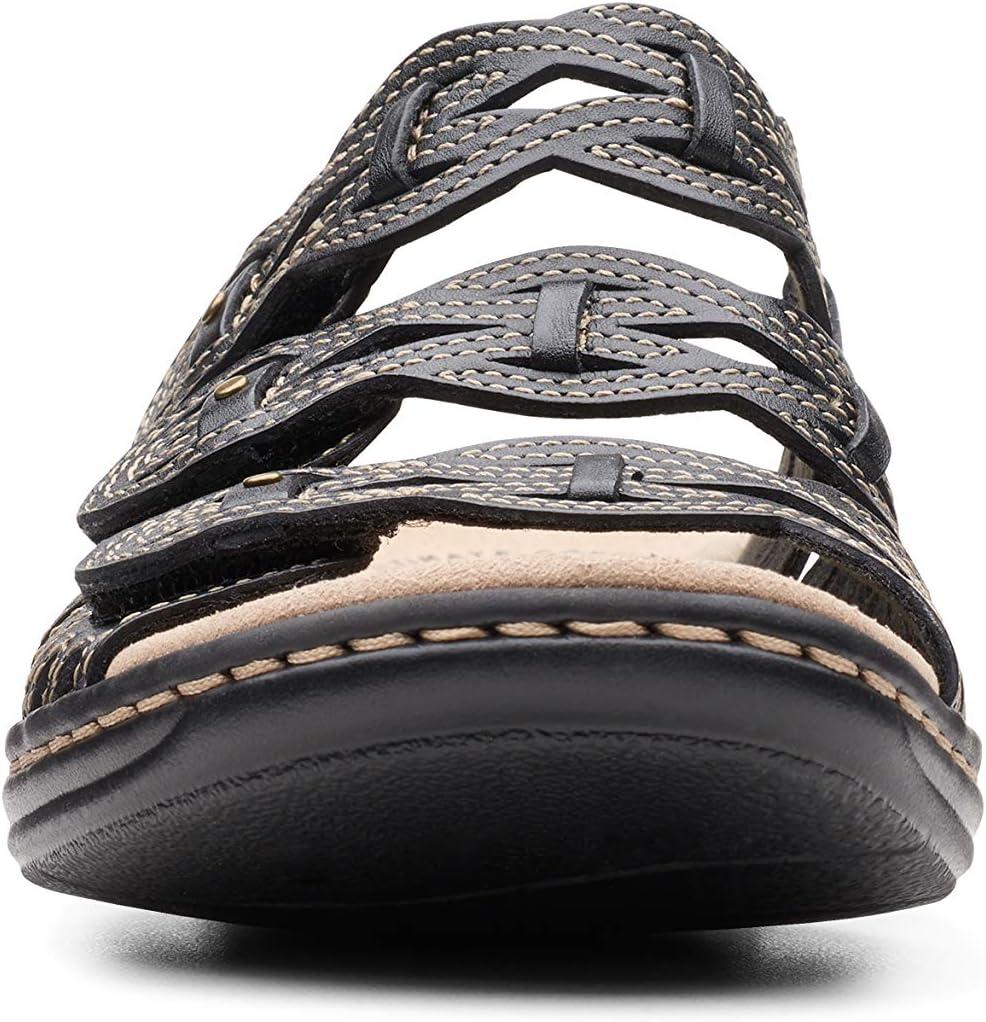 imageClarks Womens Leisa Faye Flat SandalBlack Leather