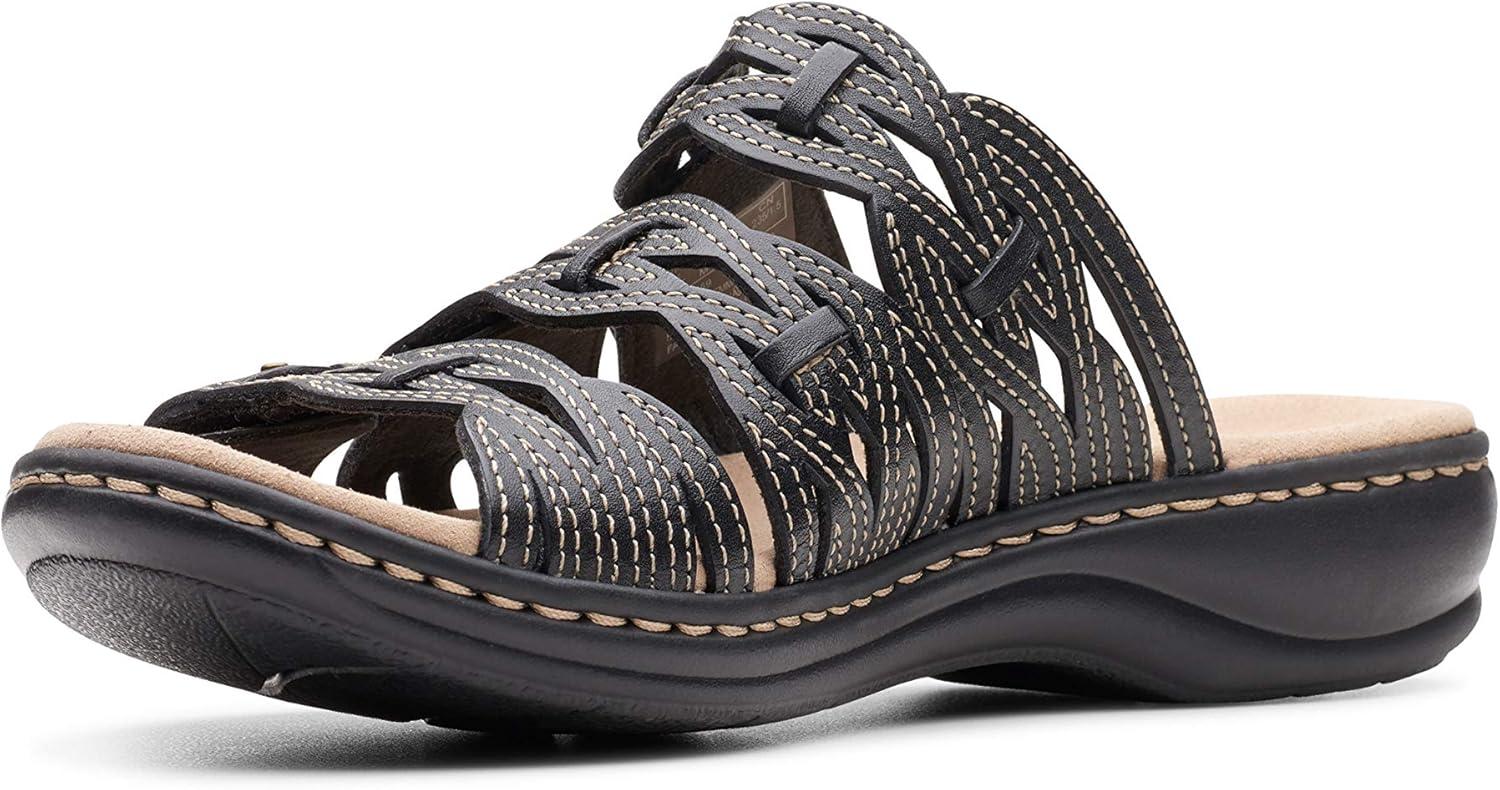 imageClarks Womens Leisa Faye Flat SandalBlack Leather
