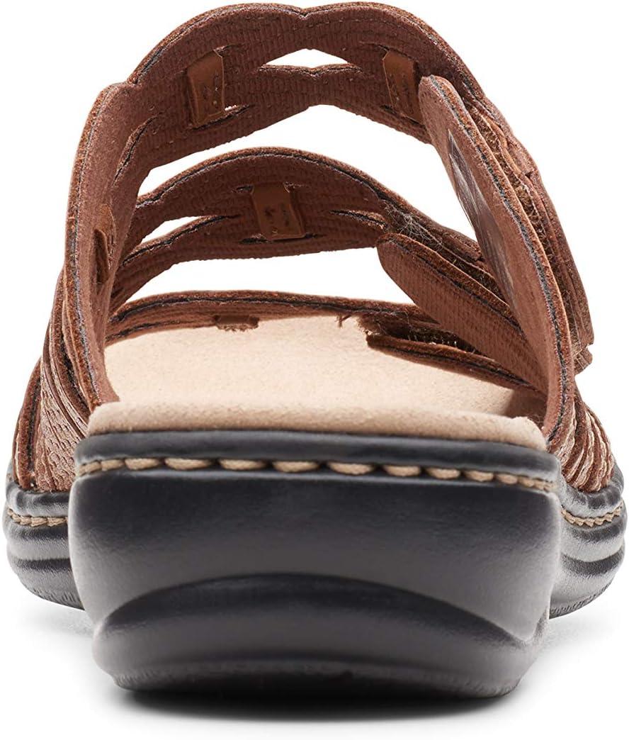 imageClarks Womens Leisa Faye Flat SandalTan Leather
