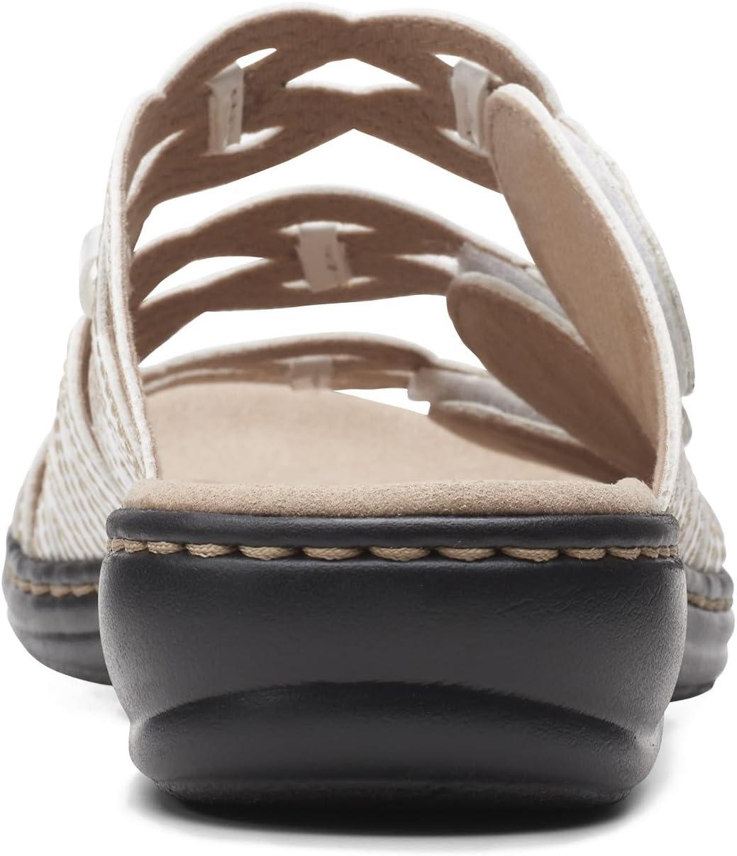 imageClarks Womens Leisa Faye Flat SandalWhite Patent Synthetic