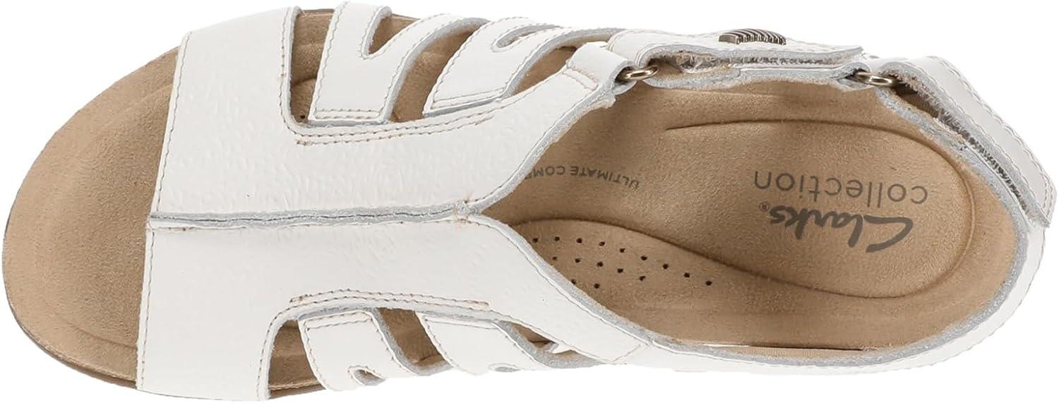 imageClarks womens April BelleWhite Leather
