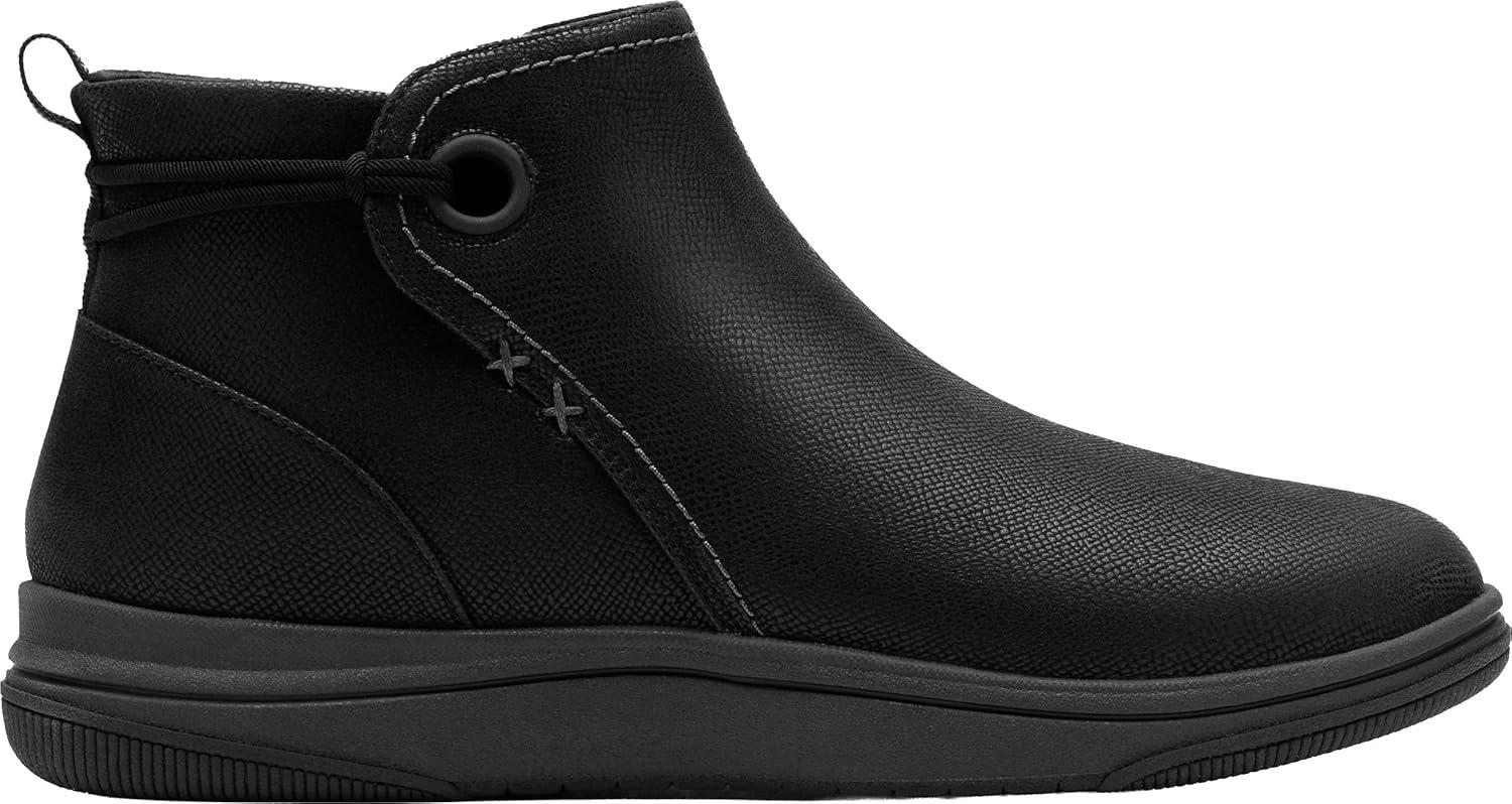 imageClarks Womens Breeze Derby CloudSteppers Lightweight Ankle BootiesBlack Textile