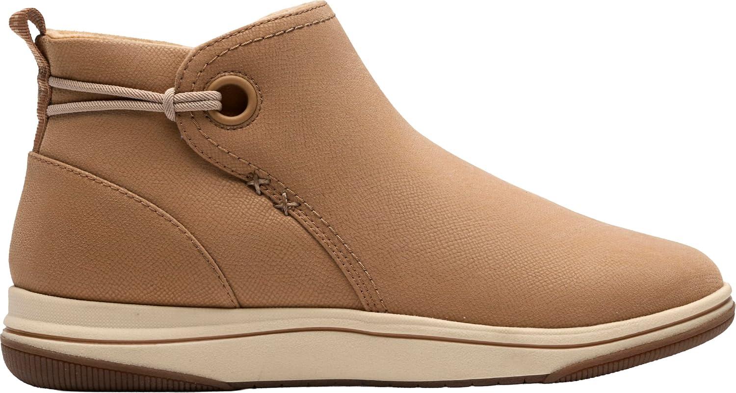 imageClarks Womens Breeze Derby CloudSteppers Lightweight Ankle BootiesCamel Textile