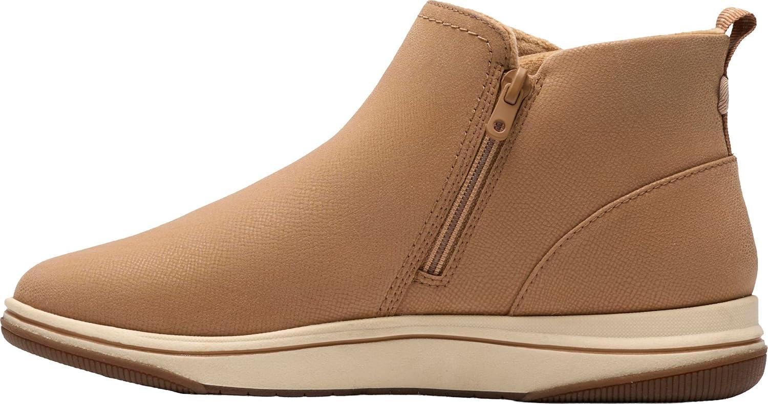 imageClarks Womens Breeze Derby CloudSteppers Lightweight Ankle BootiesCamel Textile
