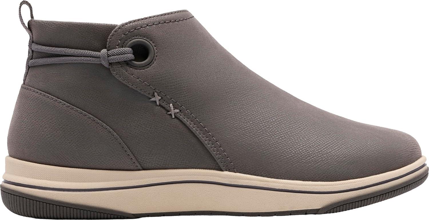 imageClarks Womens Breeze Derby CloudSteppers Lightweight Ankle BootiesDark Grey Textile