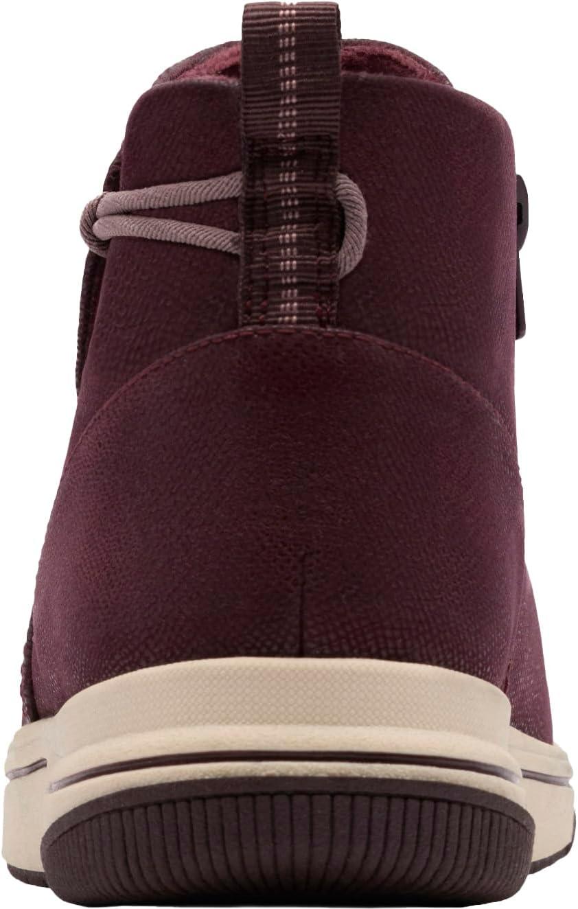 imageClarks Womens Breeze Derby CloudSteppers Lightweight Ankle BootiesMerlot Textile