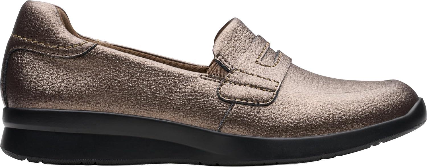 imageClarks Womens Ellowyn PennyBronze Metallic Leather