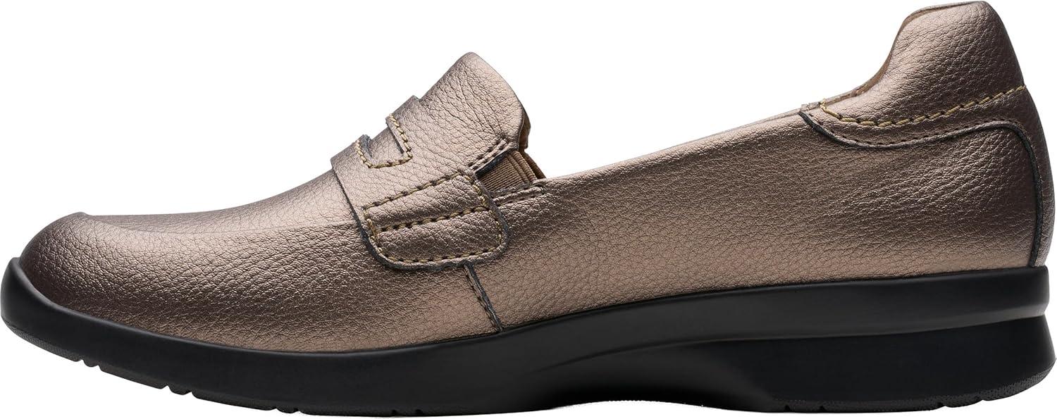 imageClarks Womens Ellowyn PennyBronze Metallic Leather