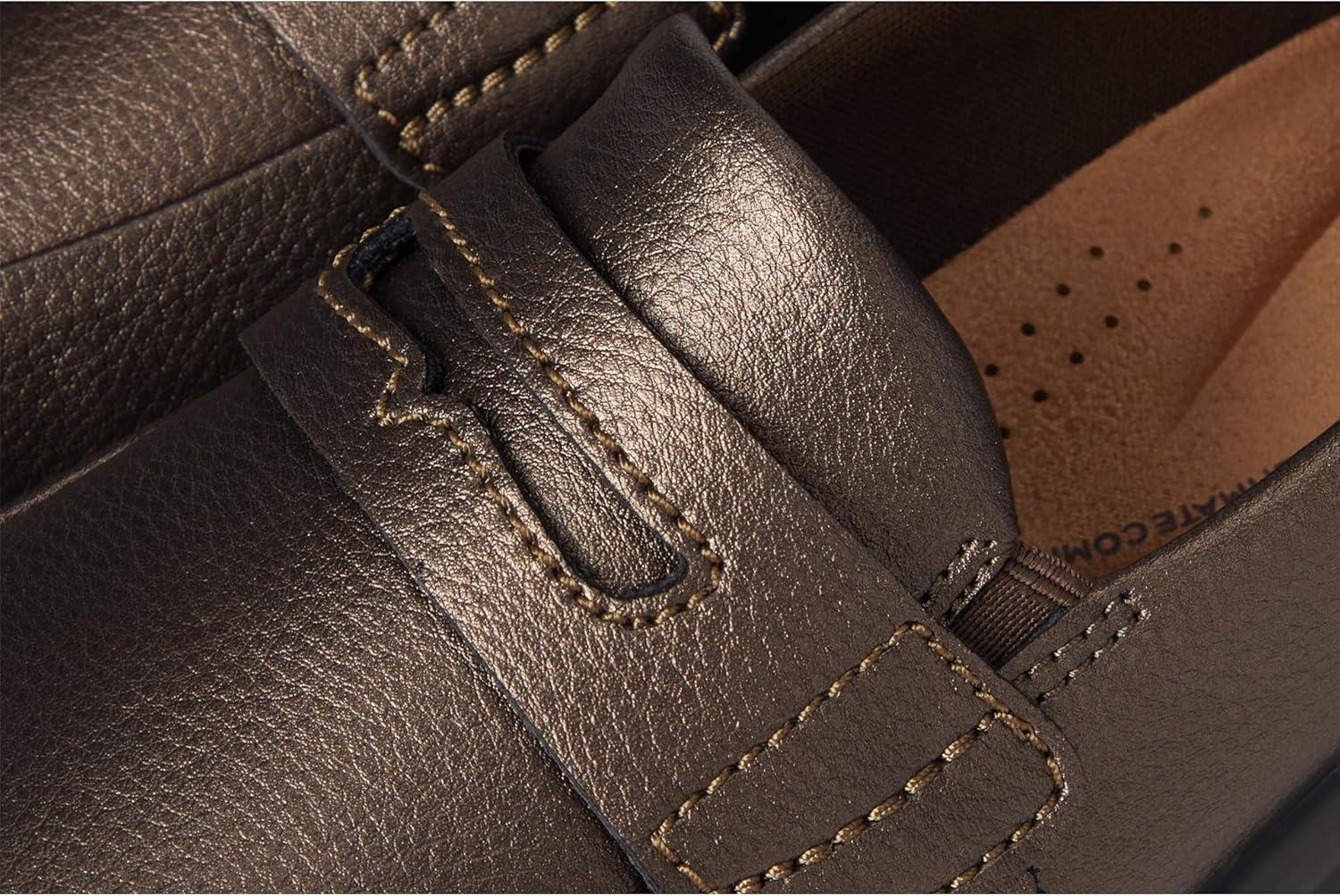 imageClarks Womens Ellowyn PennyBronze Metallic Leather