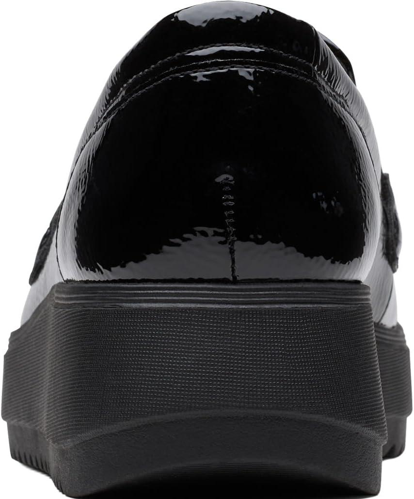 imageClarks Womens Zylah Top LoaferBlack Crinkle Patent Synthetic