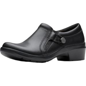 Clarks Womens Angie Holly(Black Leather)