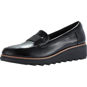 Clarks Womens Sharon Pace(Black Leather)