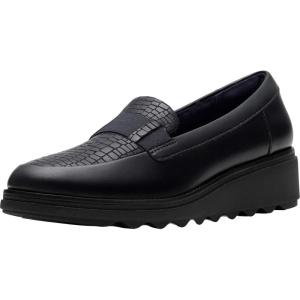 Clarks Womens Sharon Pace(Navy Leather)