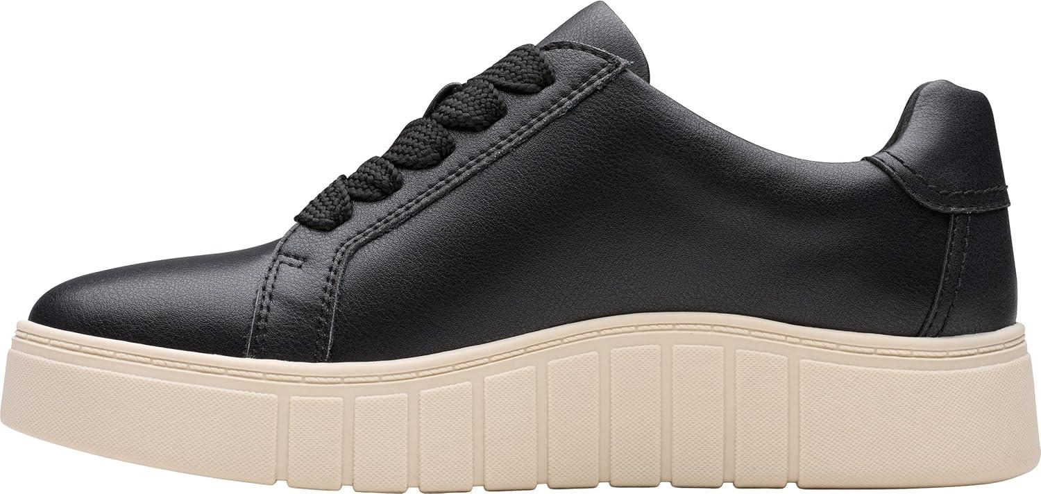 imageClarks Womens Mykah Joy Platform Fashion SneakerBlack Leather