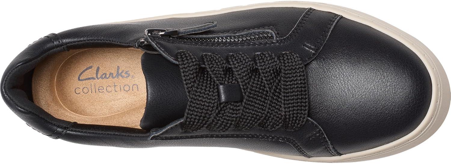 imageClarks Womens Mykah Joy Platform Fashion SneakerBlack Leather