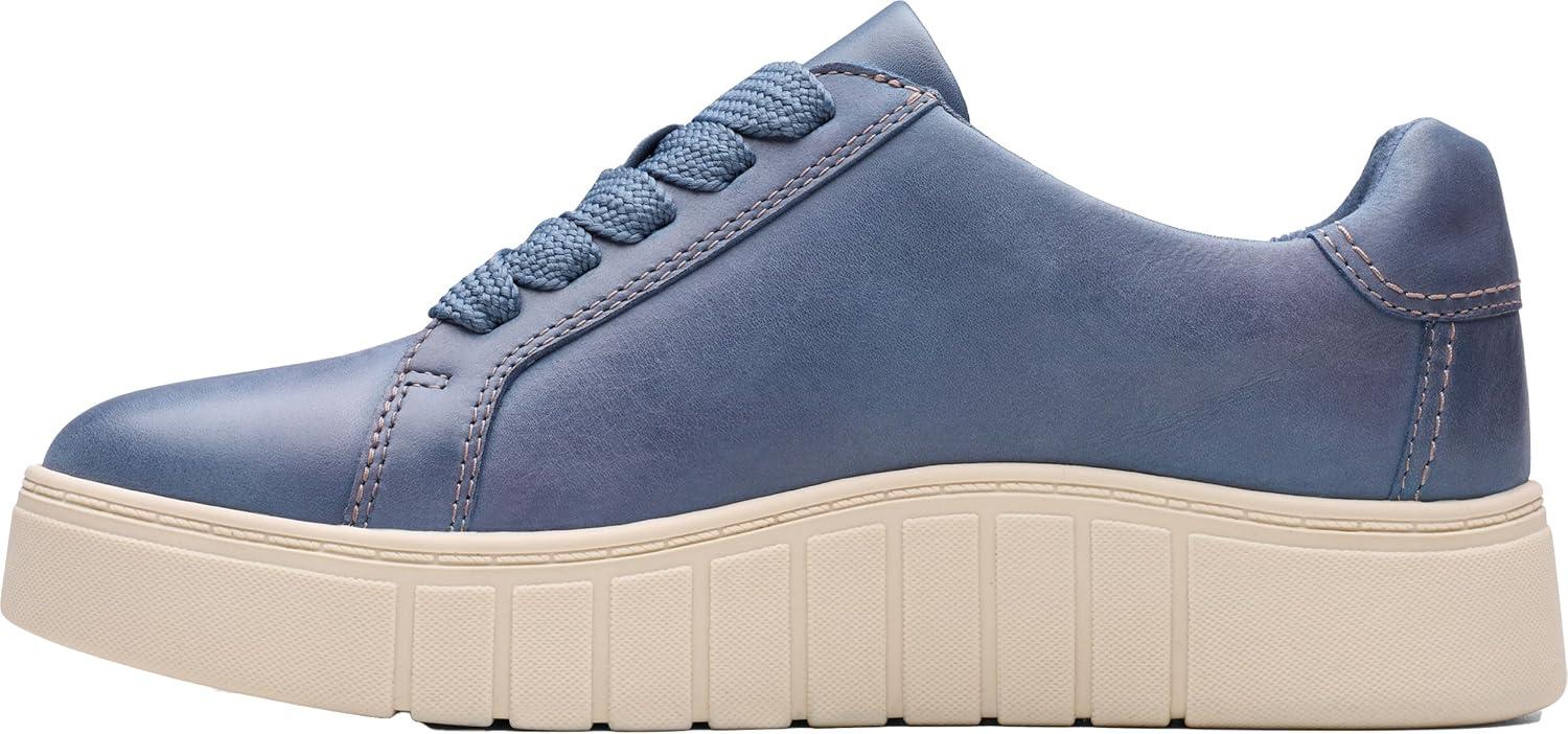 imageClarks Womens Mykah Joy Platform Fashion SneakerDenim Blue Leather