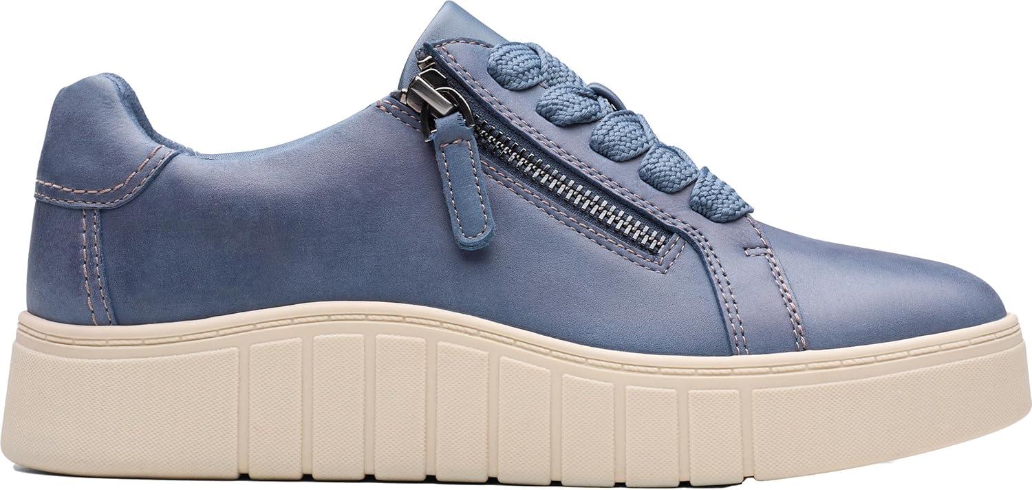 imageClarks Womens Mykah Joy Platform Fashion SneakerDenim Blue Leather