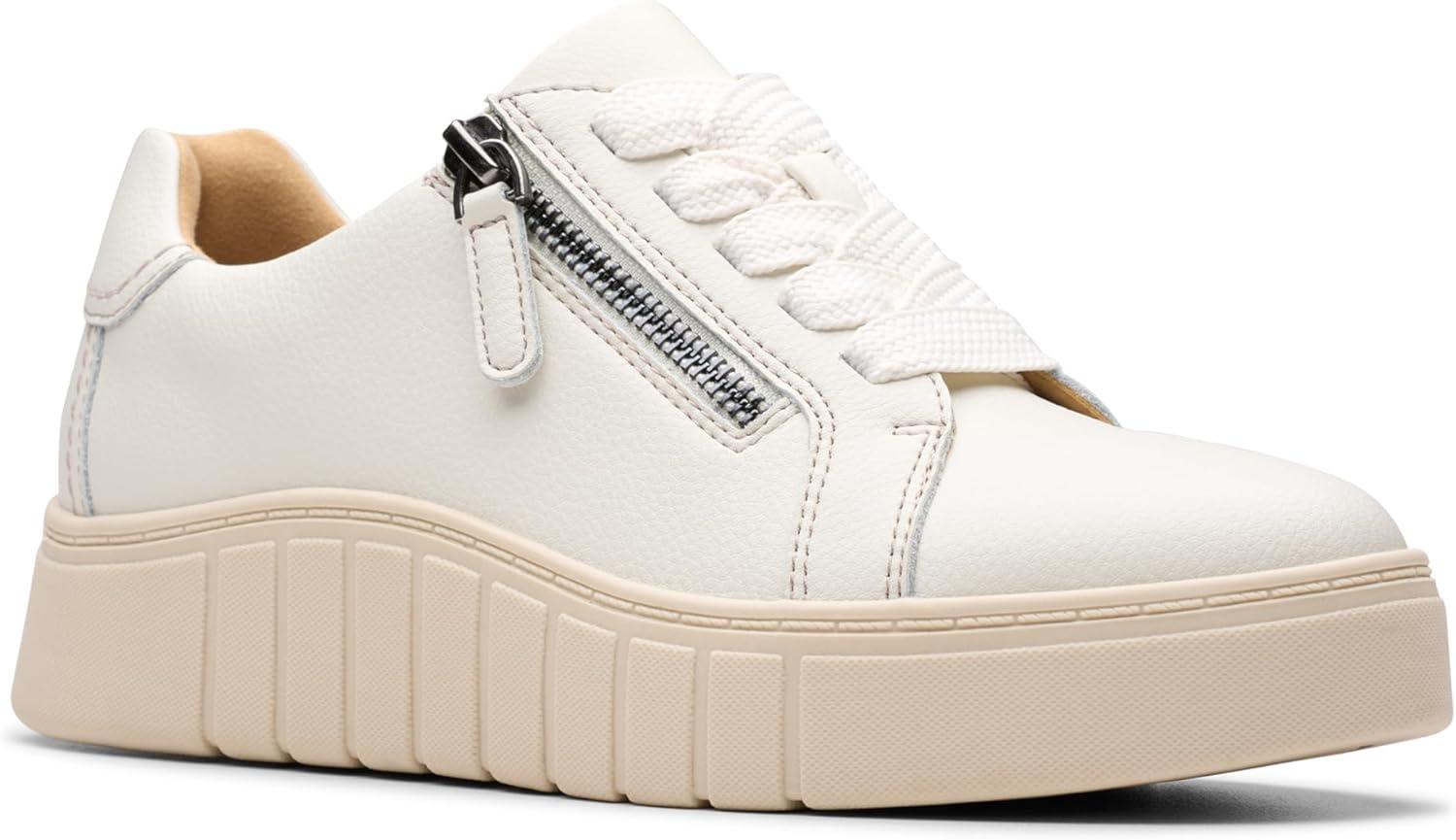 imageClarks Womens Mykah Joy Platform Fashion SneakerOff White Leather