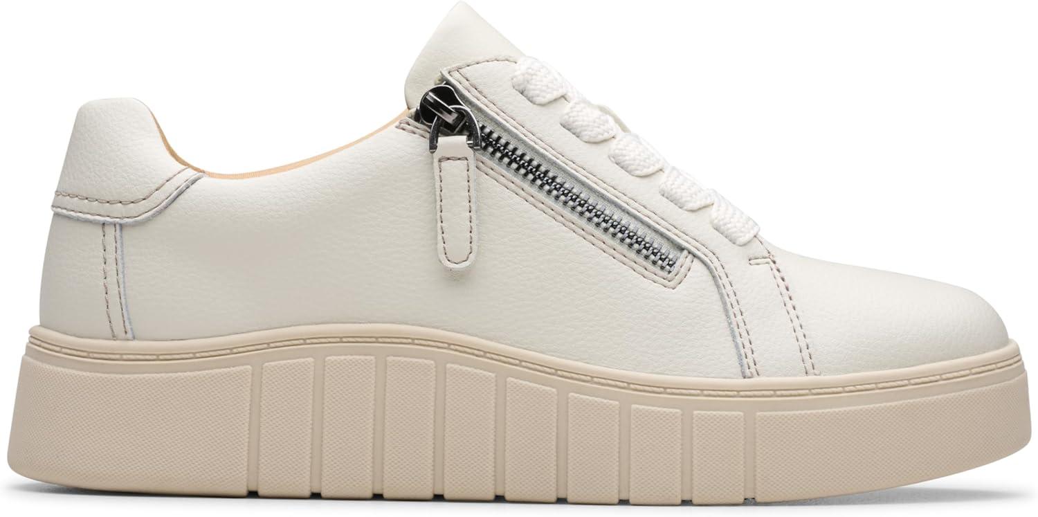 imageClarks Womens Mykah Joy Platform Fashion SneakerOff White Leather