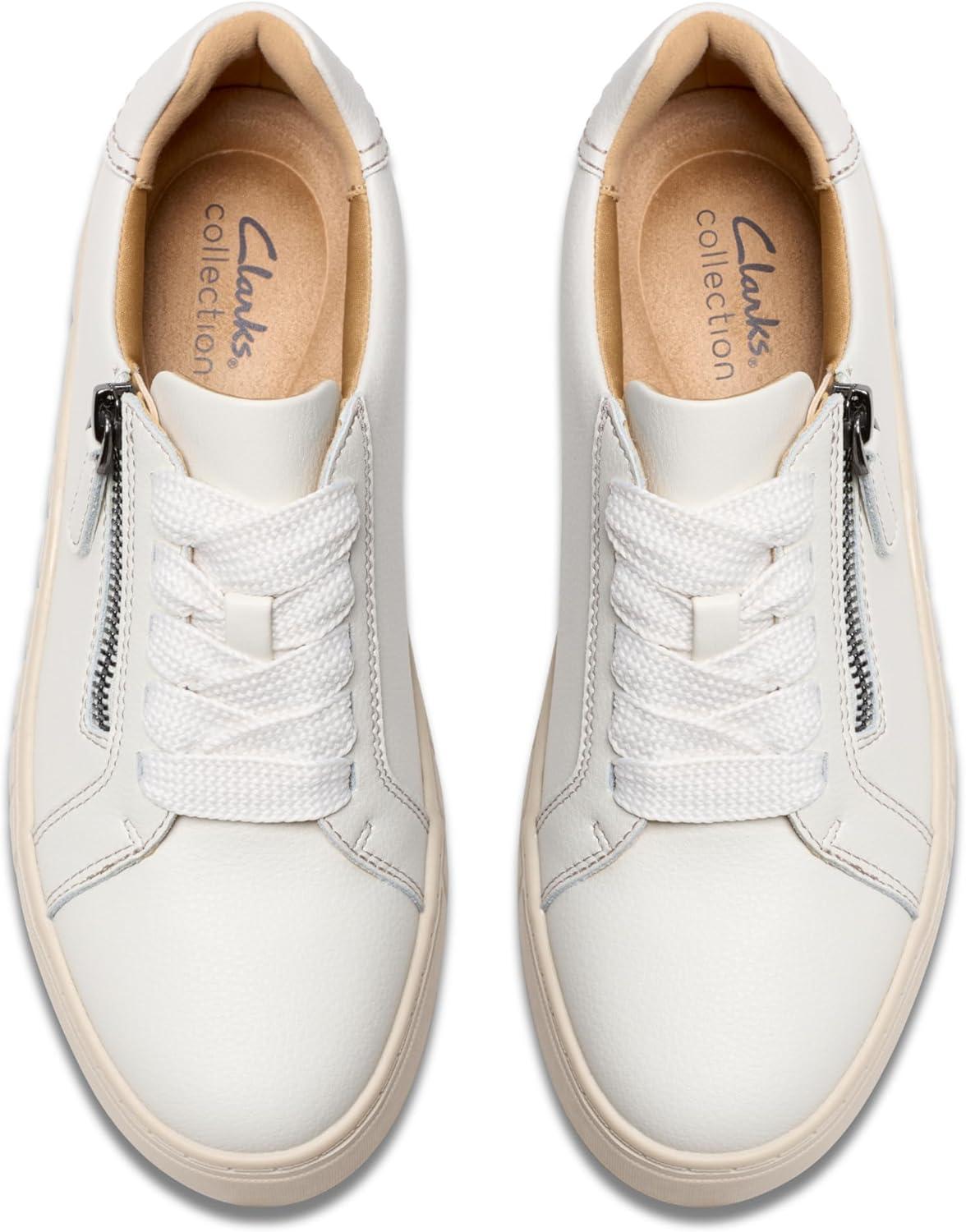 imageClarks Womens Mykah Joy Platform Fashion SneakerOff White Leather
