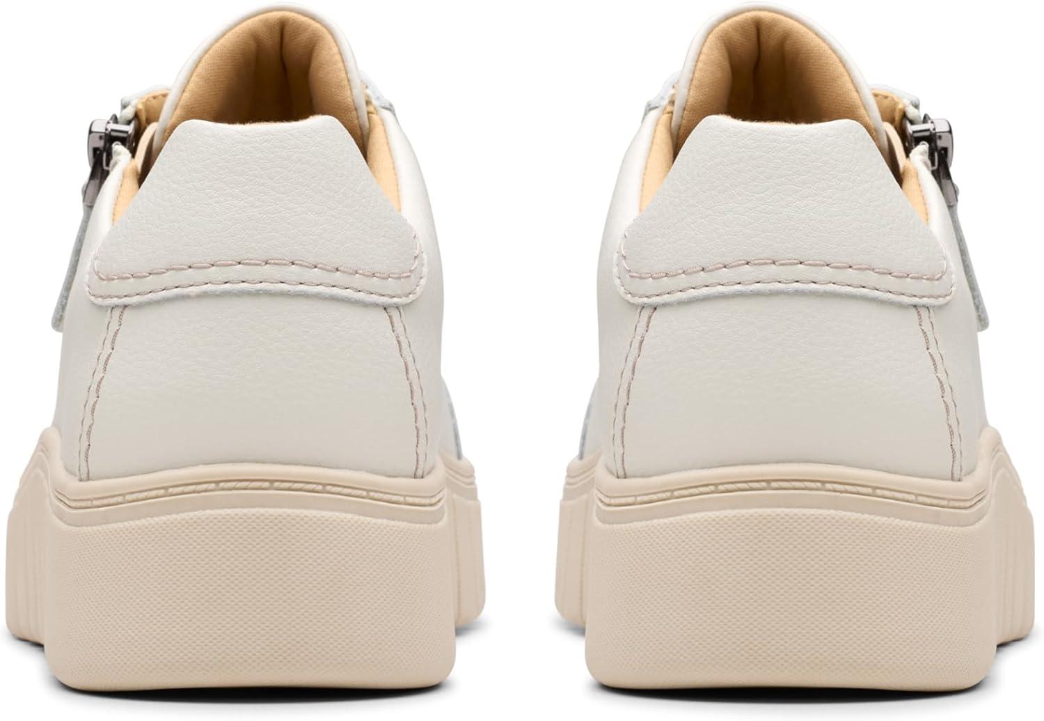 imageClarks Womens Mykah Joy Platform Fashion SneakerOff White Leather