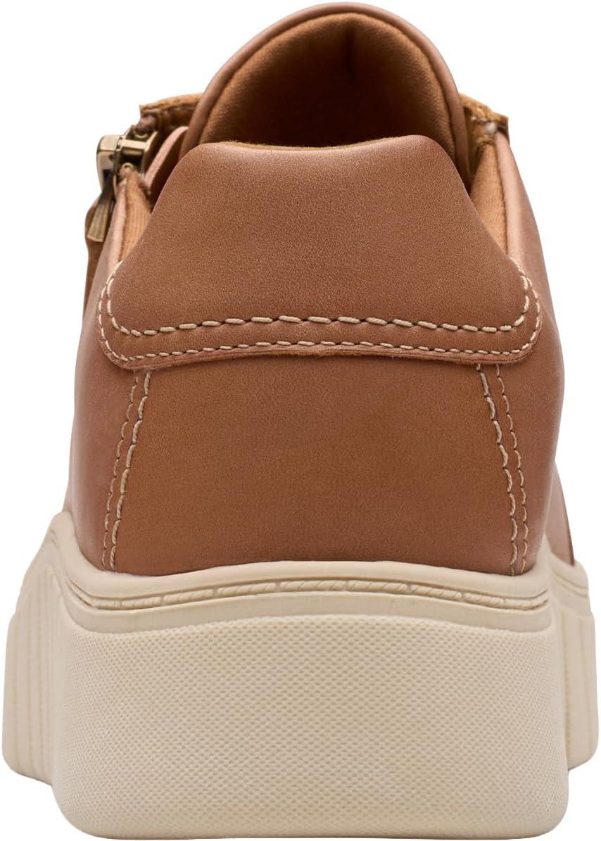 imageClarks Womens Mykah Joy Platform Fashion SneakerTan Leather