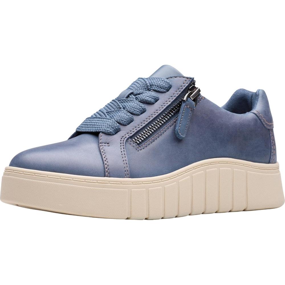 imageClarks Womens Mykah Joy Platform Fashion SneakerDenim Blue Leather