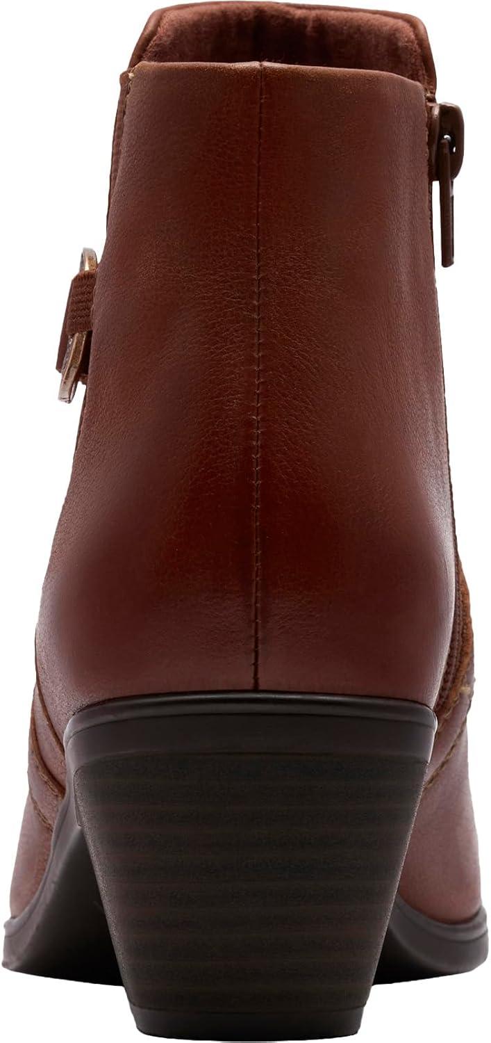 imageClarks Womens Emily2 Henley Leather Ankle Zip BootieBritish Tan Leather