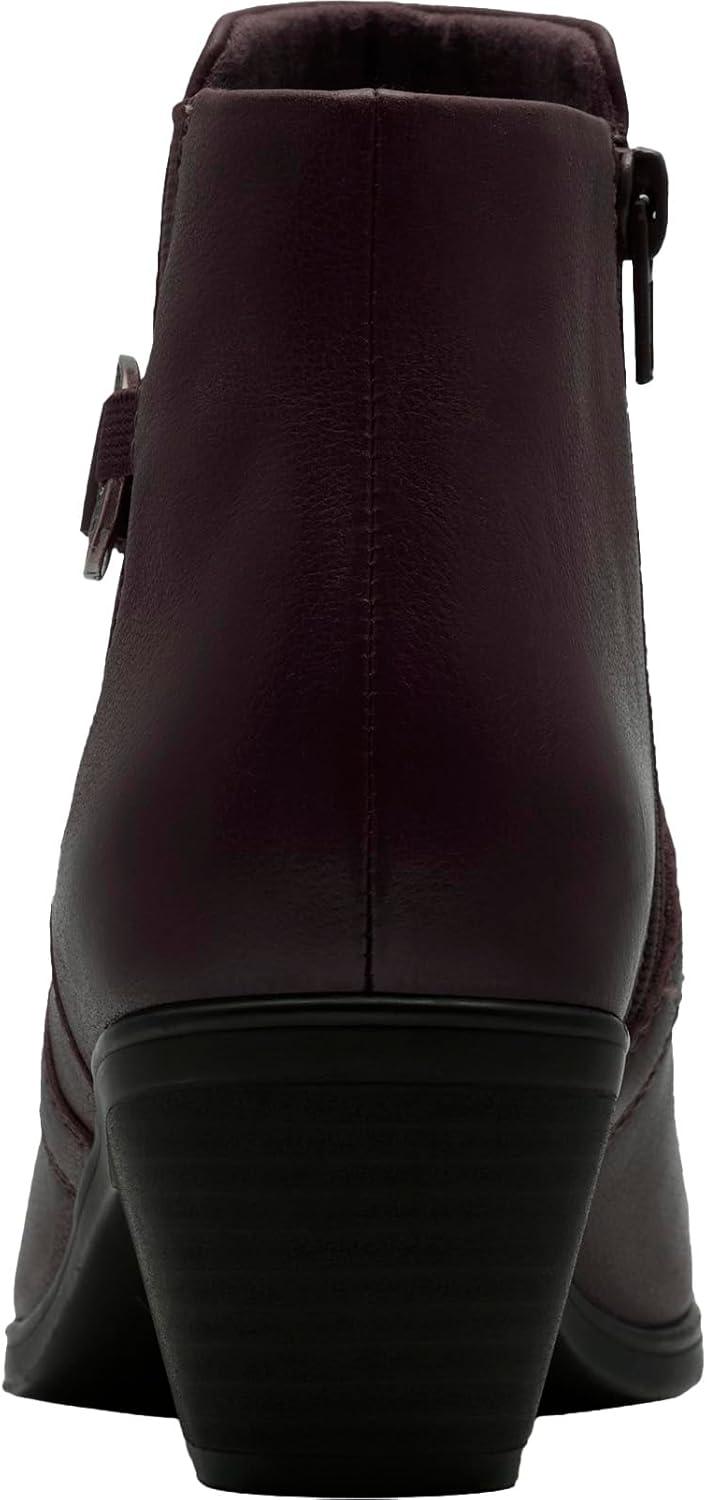 imageClarks Womens Emily2 Henley Leather Ankle Zip BootieChocolate Leather