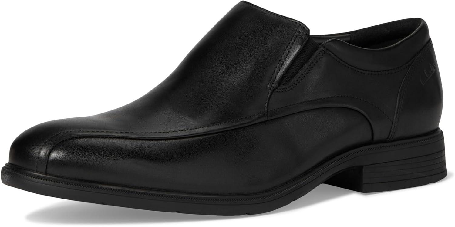 imageClarks Mens Steadwell Step Leather SlipOn LoaferBlack Leather