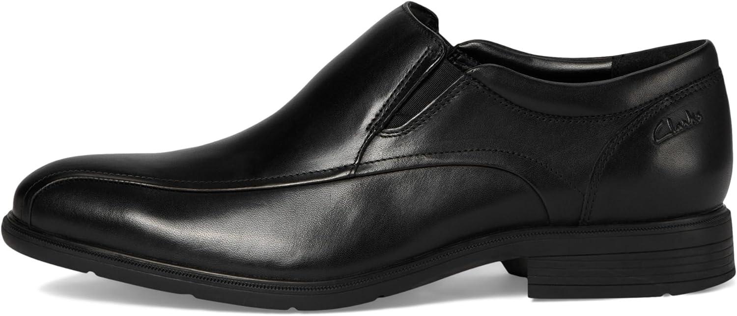 imageClarks Mens Steadwell Step Leather SlipOn LoaferBlack Leather