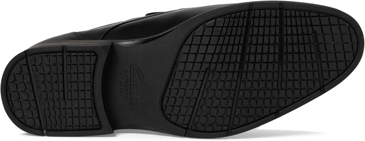 imageClarks Mens Steadwell Step Leather SlipOn LoaferBlack Leather