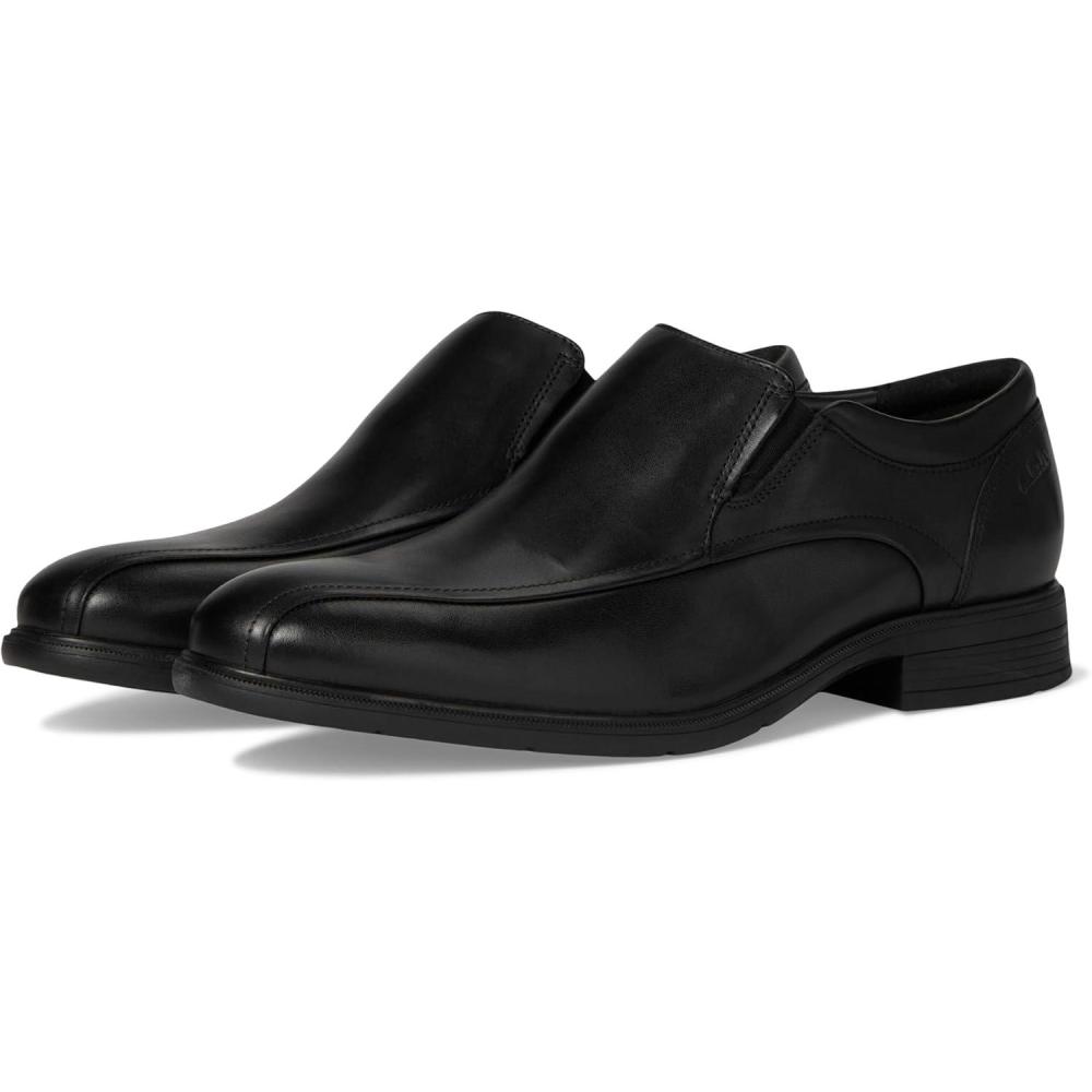 imageClarks Mens Steadwell Step Leather SlipOn LoaferBlack Leather