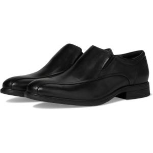 Clarks Men’s Steadwell Step Leather Slip-On Loafer(Black Leather)