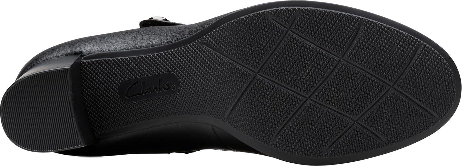 imageClarks Womens Bayla Lily Block Heel Mary Jane PumpBlack Leather