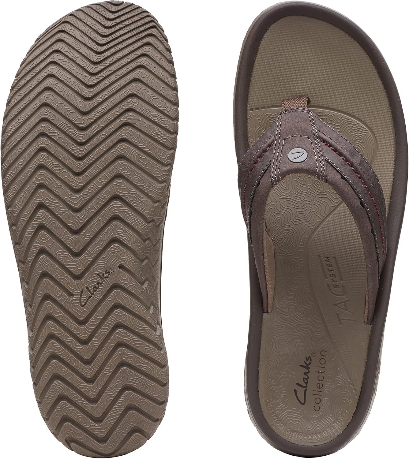 imageClarks Wesley Post Mens FlipFlopBrown Synthetic