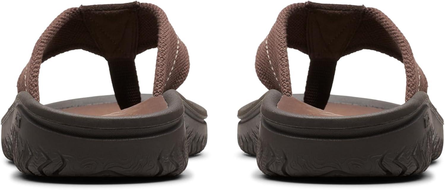 imageClarks Wesley Post Mens FlipFlopDark Brown Textile