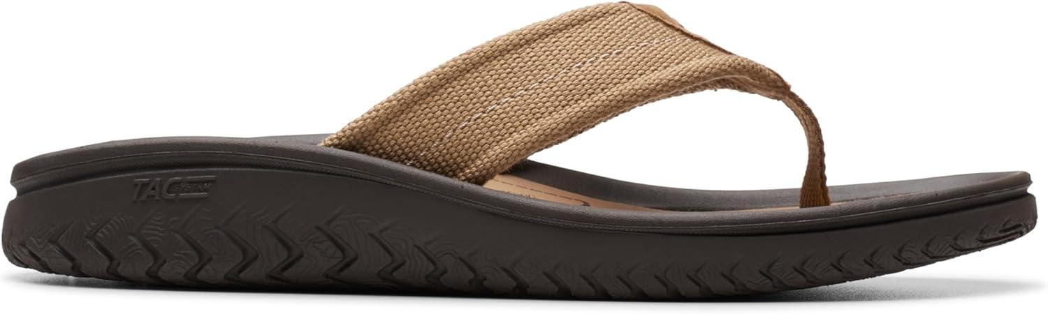 imageClarks Wesley Post Mens FlipFlopDesert Textile