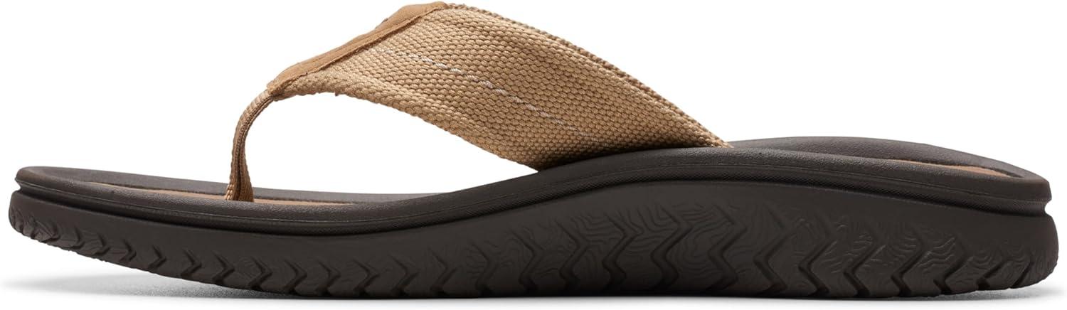 imageClarks Wesley Post Mens FlipFlopDesert Textile