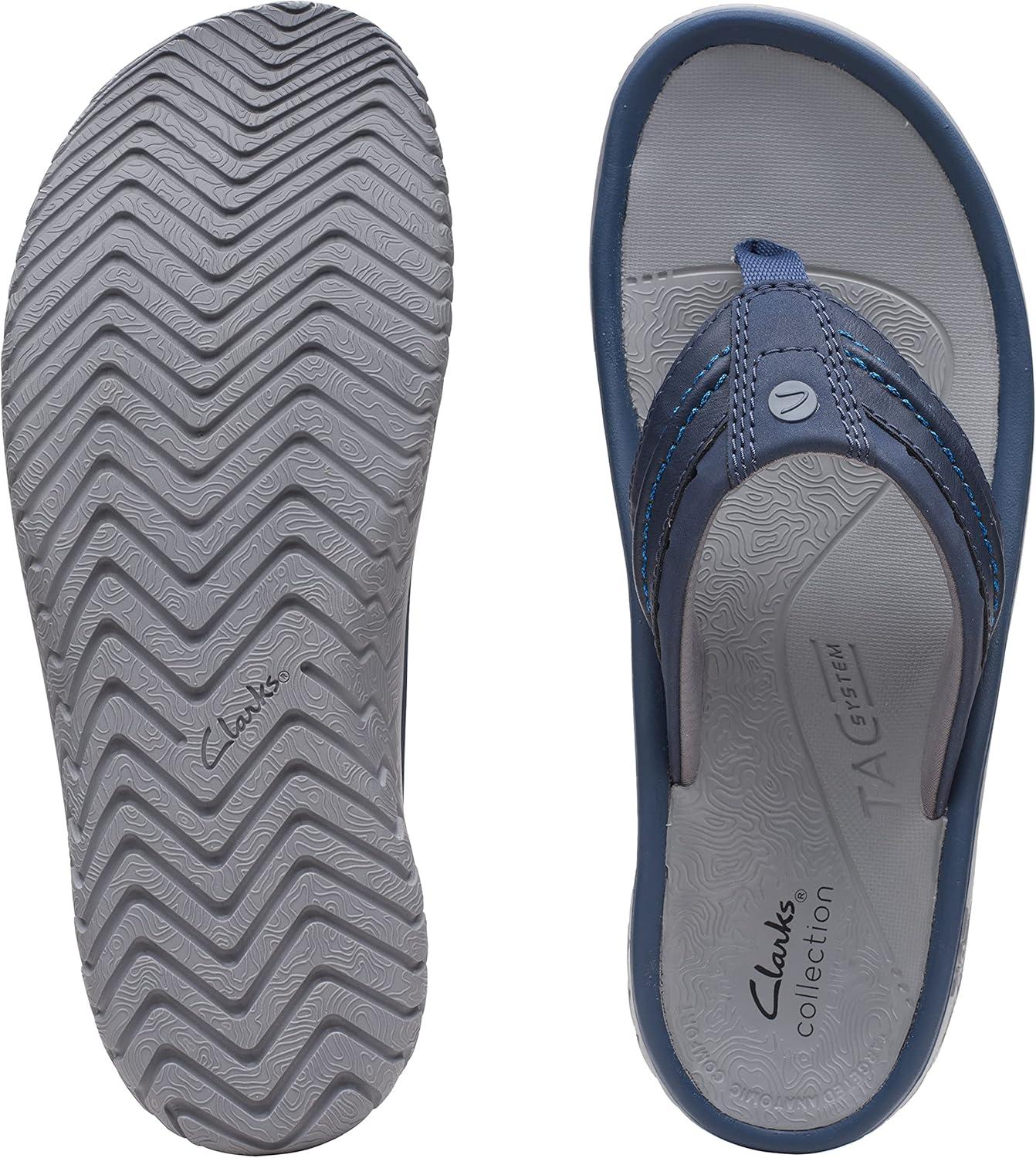 imageClarks Wesley Post Mens FlipFlopNavy Synthetic